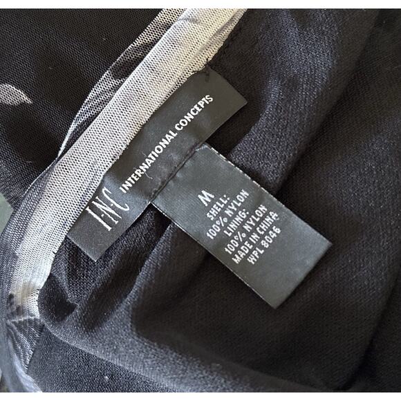 INC Womens Size Medium Short Sleeve V Neck Ruched Knit Floral Print Shirt Top - Picture 8 of 8